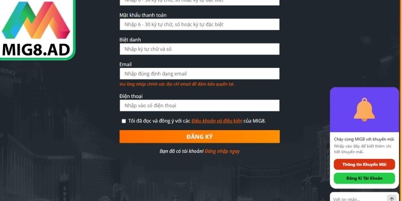 Người tham gia phải từ 18 tuổi trở lên
