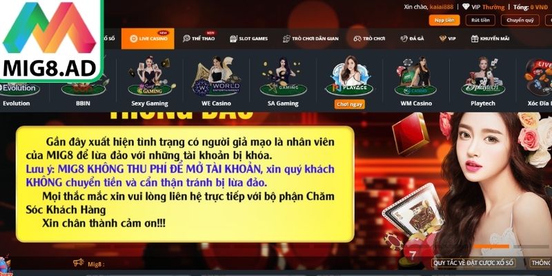 Sảnh Play Ace Mig8 – Không Gian Giải Trí Hiện Đại, Ổn Định 1 Sảnh Play Ace Mig8 là điểm đến nổi bật dành cho người yêu thích casino
